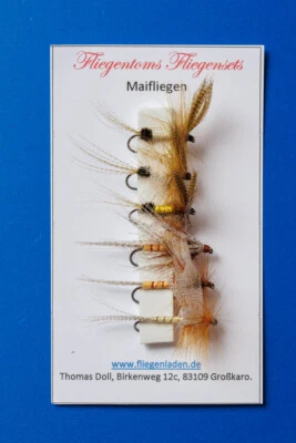 Fliegentom - Sortiment von 6 klassischen Maifliegen - Bild 1 von 4