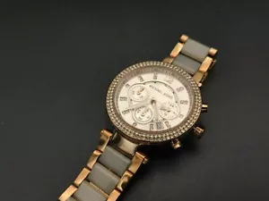 Michael Kors Ladies Parker Chronograph Two-Tone Rose Gold Watch MK5896 - Picture 1 of 10