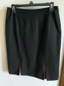 Willi Smith Wool Black Skirt Size 8 - Picture 1 of 3