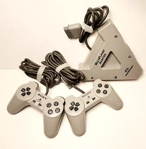 PlayStation Multiplayer Adapter For PlayStation 1 & 2 + 2 Controllers - Bundle - Picture 1 of 6