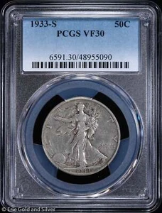 1933-S 50c Walking Liberty Half Dollar PCGS VF 30 - Picture 1 of 4