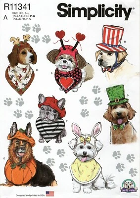 Simplicity R11341 Dog Hats, Bandanas Valentine, St. Patrick, Easter & More S9497 - Image 1 of 3