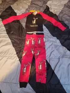 Lazy One Girls PJs Trophy Child Deer Pajamas Sleepwear Pink - Picture 1 of 4