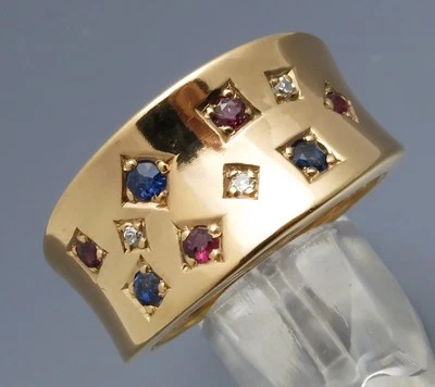 REIF-DESIGN - TOPSCHÖNER EDELSTEIN DIAMANT RING - 999 FEINSILBER ROSE-VERGOLDET - Bild 1 von 4