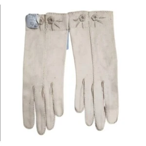VAN RAALTE Vintage 50er Baumwollmischung bestickte Handschuhe Sammlerstück Größe 7, neu - Bild 1 von 5