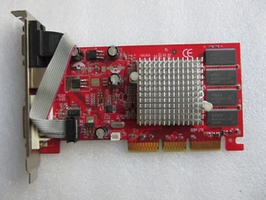 Retro Nvidia GeForce 4 MX440 128MB DVI VGA TV-OUT Graphics Video Card AGP Slot - Picture 1 of 7