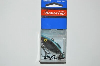 Bill Lewis rat l trap 2 1/2 дюйма 1/4 унции безлипсовая басовая приманка хромированная синяя сзади - Изображение 1 из 4