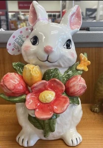 Nueva estatuilla floral Blue Sky Clayworks Bunny Kisses Blossom Valley de Pascua - Imagen 1 de 3