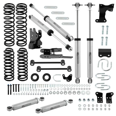 Kit de elevación de 4" con doble estabilizador de dirección para Jeep Wrangler JK 07-18 muelle helicoidal Foto 1 de 4
