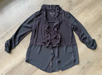 Women's INC Waterfall Semi-Sheer Sleeve Open Knit Cardigan-PS - Image 1 of 4