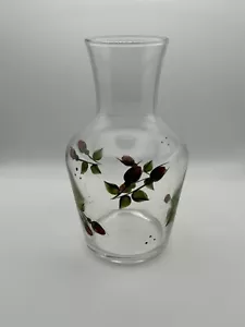 Vintage hand painted carafe rosebud design Carafe Only - Picture 1 of 2