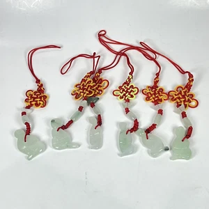 Lot de 6 pièces pendentif serpent du zodiaque chinois en jade naturel sculpté à la main charme de téléphone portable - Photo 1 sur 1