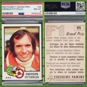 1980 Panini F1 Grand Prix Racing #95 Emerson Fittipaldi - Brazil PSA 8 NM-MT - Bild 1 von 3