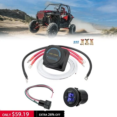 Kit de conexión y monitor aislador de batería doble con relé sensible al voltaje para UTV Foto 1 de 4