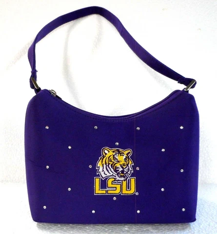LSU Purple Tigers Rhinestone Bling Purse Cover
