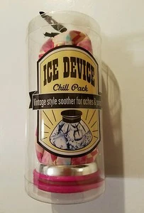 dispositivo de hielo chill pack estilo vintage botella de agua compresa fría rosa - Imagen 1 de 4