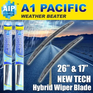 Hybrid Windshield Wiper Blades Bracketless J-HOOK OEM QUALITY 26" & 17" - Picture 1 of 3