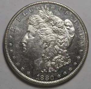 Dólar de plata Morgan 1880 a prueba como PH144 - Imagen 1 de 2