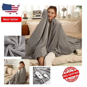 Fast Heating Electric Blanket - Twin, Plush Coral Fleece, 10-Hour Safety Cut-off - Picture 1 of 11