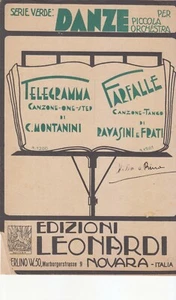 43) SPARTITO MUSICALE SERIE VERDE DANZE PER PICCOLA ORCHESTRA LEONARDI NOVARA - Imagen 1 de 2