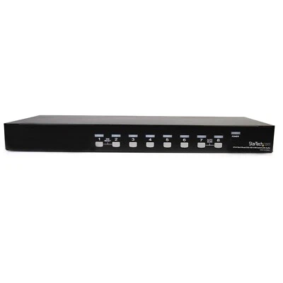 Startech 8 Port Rackmount USB VGA KVM Switch w/ Audio - SV831DUSBAU - Image 1 of 4