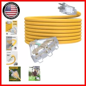 Versatile 25Ft 12AWG Outdoor Extension Cord - 3 Outlets Ideal for Home & Garden - Picture 1 of 8