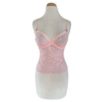 BETSEY JOHNSON underwired floral lace tank top bra 32DD - Image 1 of 4