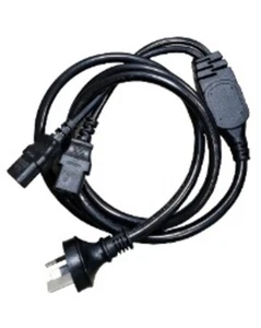 Australian 3 Pin Mains Plug to C13 Y Splitter Cable, 15A, BTC plug - Picture 1 of 2