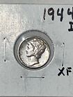 1944 - D Mercury Dime 10C Ef 90% Silver U.S Denver Mint Extra Fine Condition