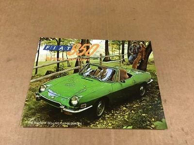 Folheto antigo de vendedor de concessionária Fiat 850 Sport Spider - Imagem 1 de 4