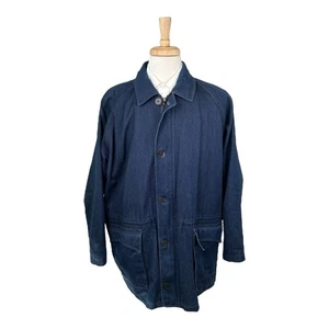Chaqueta para hombre Hickey Freeman denim suave cremallera completa Loro Piana tela técnica XL - Imagen 1 de 8
