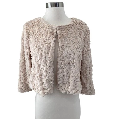 Chaqueta Bolero Y2K Piel Sintética Talla L Forever 21 De Colección Lentejuelas Doradas Recortadas Penny Lane Foto 1 de 4