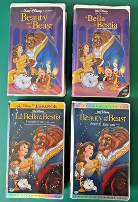 LOT of VHS TAPES: Disney Beauty & The Beast -English/Spanish - Special Edition Foto 1 de 4