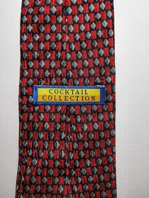 Corbata de cuello roja y azul de 60 pulgadas de vodka de colección de cócteles para hombre  Foto 1 de 4
