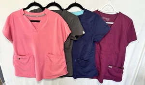 Nurse Scrubs Tops Sz Small (4 In Lot)  - Picture 1 of 23