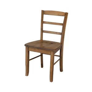 IC International Concepts Madrid Ladderback Dining Chairs Set of 2 Sturdy Wood - Picture 1 of 7