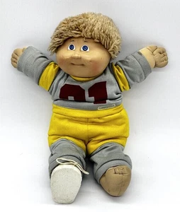 Cabbage Patch Kids Boy Vintage 1983 Blue Eyes Blonde Hair w/Outfit NEEDS TLC - Picture 1 of 15