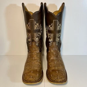Tin Haul Herren Western Cowboystiefel The Gospel John 3:16 Größe 9D - Bild 1 von 10