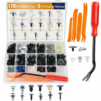 170PCS Car Bumper Retainer Clips Kit For Holden Rivet Screws Fastener Remover - Image 1 of 4