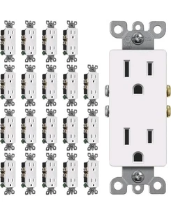 (Confezione da 20) ELEGRP Decoratore Prese da Parete Antimanomissione 15 Amp 125V AC Aperto - Foto 1 di 8