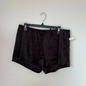 Cynthia Rowley Solid Black Velour PJ Shorts NWT Size L - Picture 1 of 5