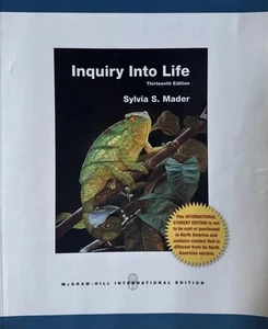 Inquiry Into Life Thirteenth Edition by Mader, Sylvia S. *MINT* - Imagen 1 de 5