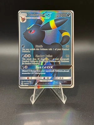 Pokemon Sun & Moon Base Set Umbreon GX Full Art 142/149 MISCUT OC - Image 1 of 2