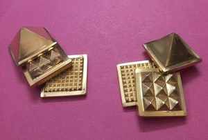 2 Collectibles Gift Home 1'' Brass Pyramid -Feng Shui Happiness Peace Positivity - Picture 1 of 6