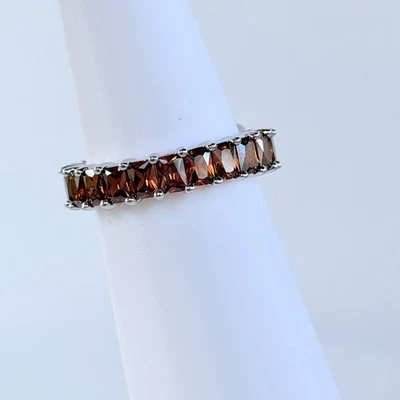 Bomb Party Ring Candyland UNICORN ALERT RETRO Brown Quartz on Rhodium Sz 8 - Image 1 of 4