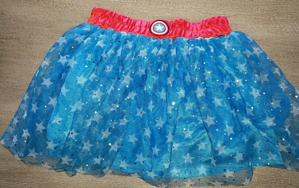 FALDA HALLOWEEN MUJER MARAVILLA azul talla 7/8 azul ESTRELLAS BRILLA SUPER ESTADO! Foto 1 de 1