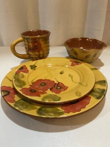 4er Set ~ AMBIANCE Fleur Rouge Nanette Vacher Neu - Bild 1 von 1