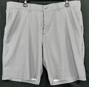 Adidas Ultimate 365 Carbon Gray Gingham Golf Short Men's Size 38 w/ 9” Inseam - Picture 1 of 10