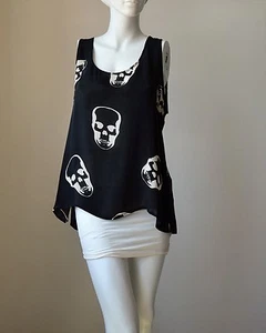 E.Vil Damen-Tanktops 100 % Seide neu ohne Etikett schwarz Größe S - Bild 1 von 7