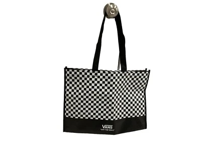 "Vans" - Fuera de la Pared - Reutilizable - Bolso de Compras Playa - Negro Blanco A Cuadros Foto 1 de 4